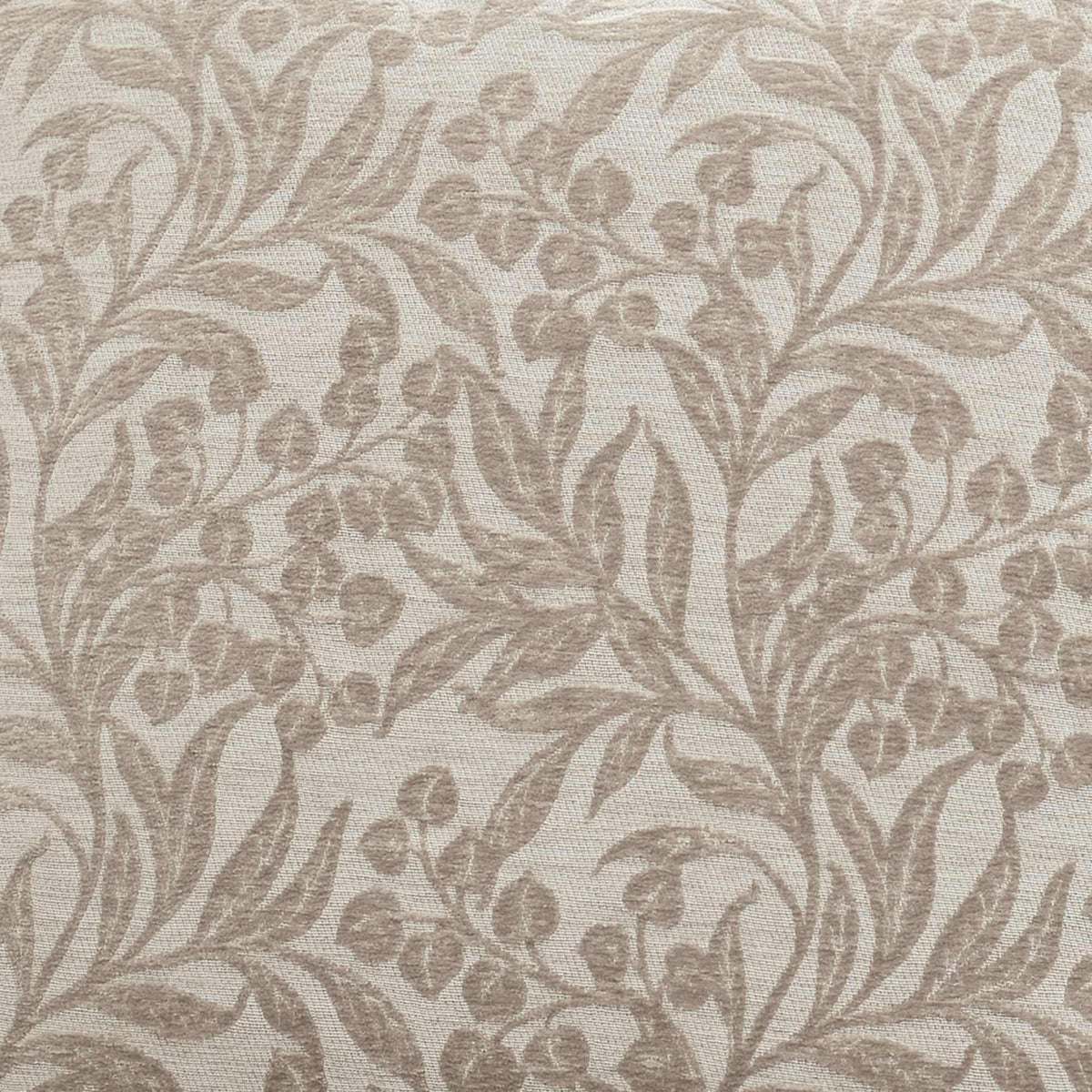 Chenille Leaves Natural Filled Cushion - 50 x 50cm