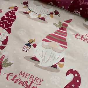 Christmas Gonks Plum Duvet Cover Set - Double
