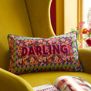 Darling Diagonal Stripe Bright Filled Cushion - 30 x 50cm