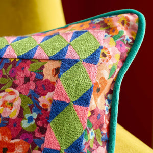 Darling Diagonal Stripe Bright Filled Cushion - 30 x 50cm