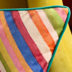 Darling Diagonal Stripe Bright Filled Cushion - 30 x 50cm