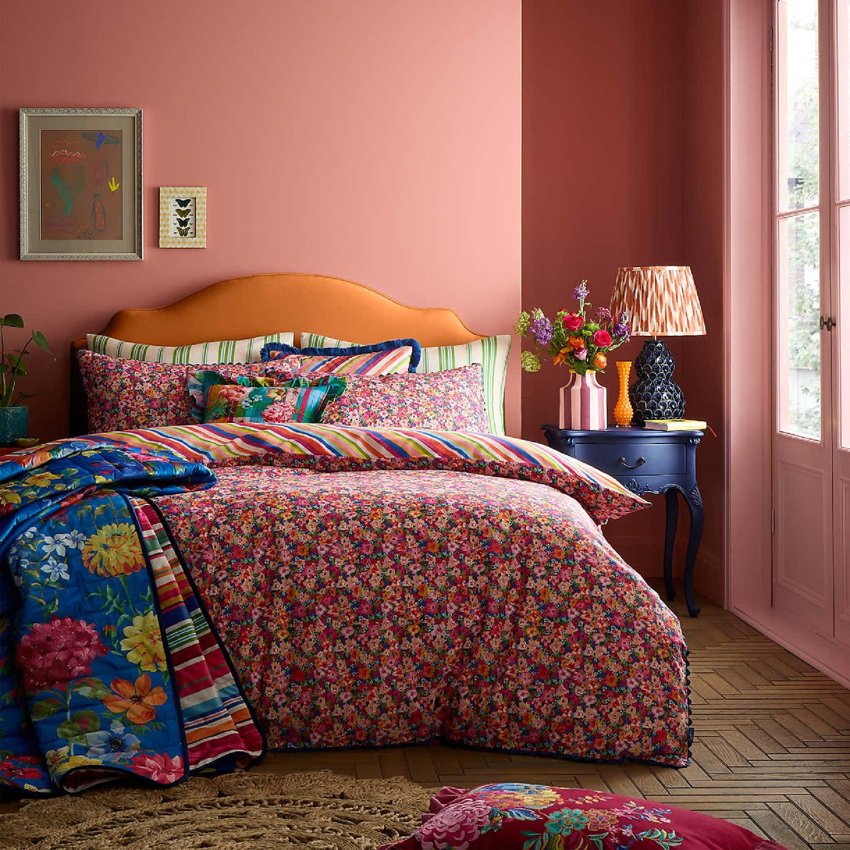 Darling Ditsy Bright Duvet Cover Set - King