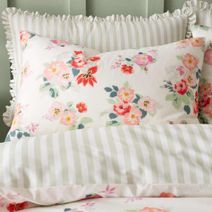 Floral Bunches Green Duvet Cover Set - Double