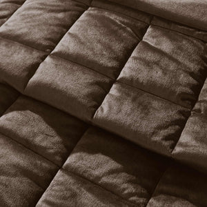Kingsley Matt Velvet Chocolate Bedspread