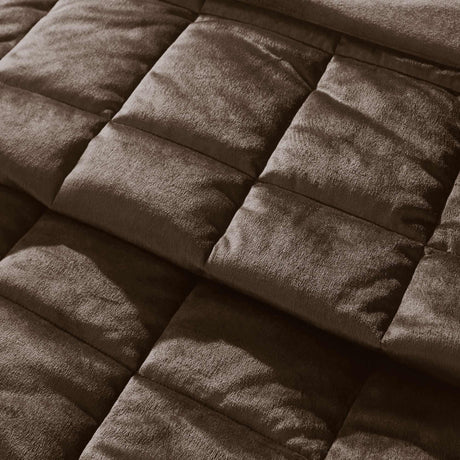 Kingsley Matt Velvet Chocolate Bedspread - DUVET COVERS - Beattys of Loughrea