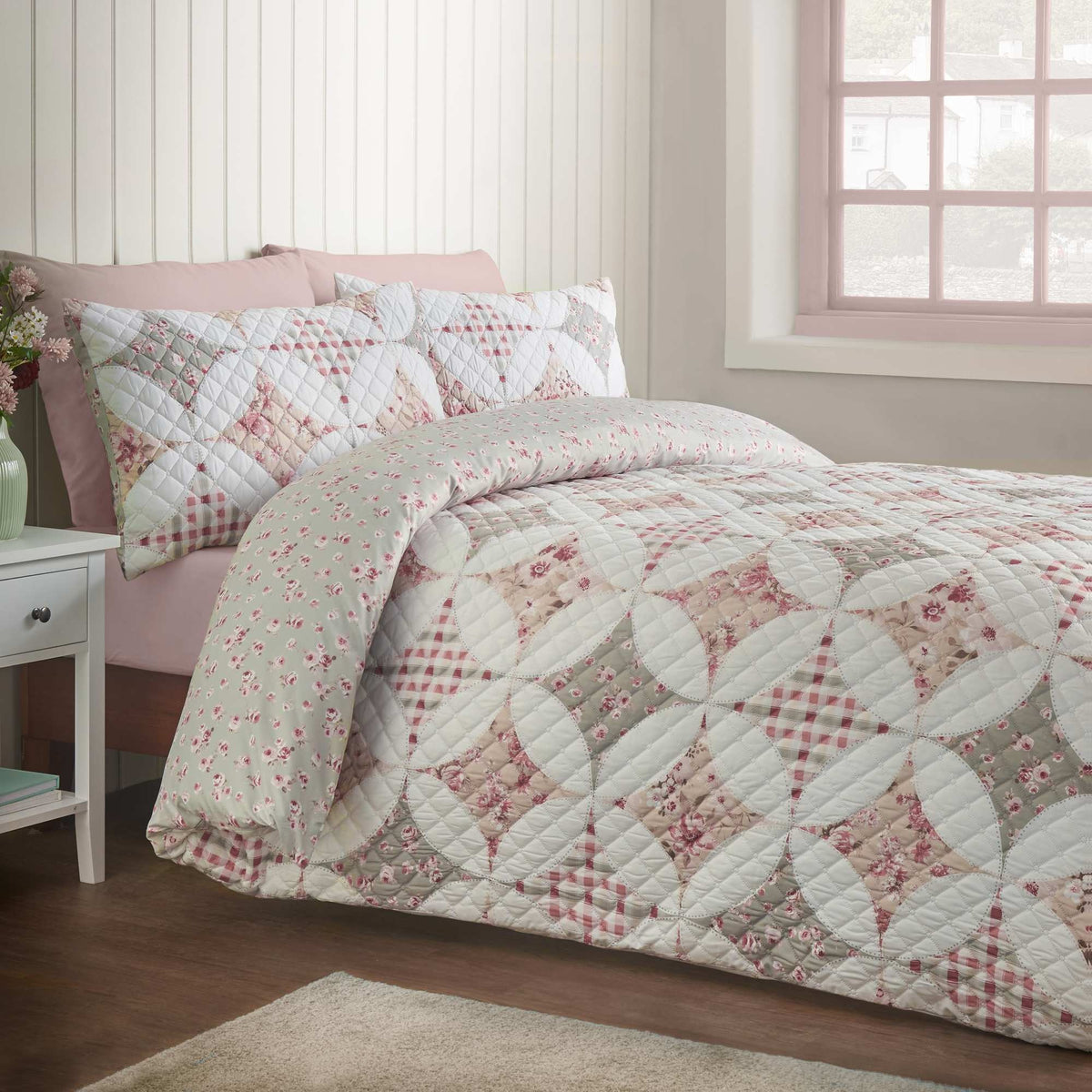 Pinsonic Patchwork Green Duvet Cover Set - King