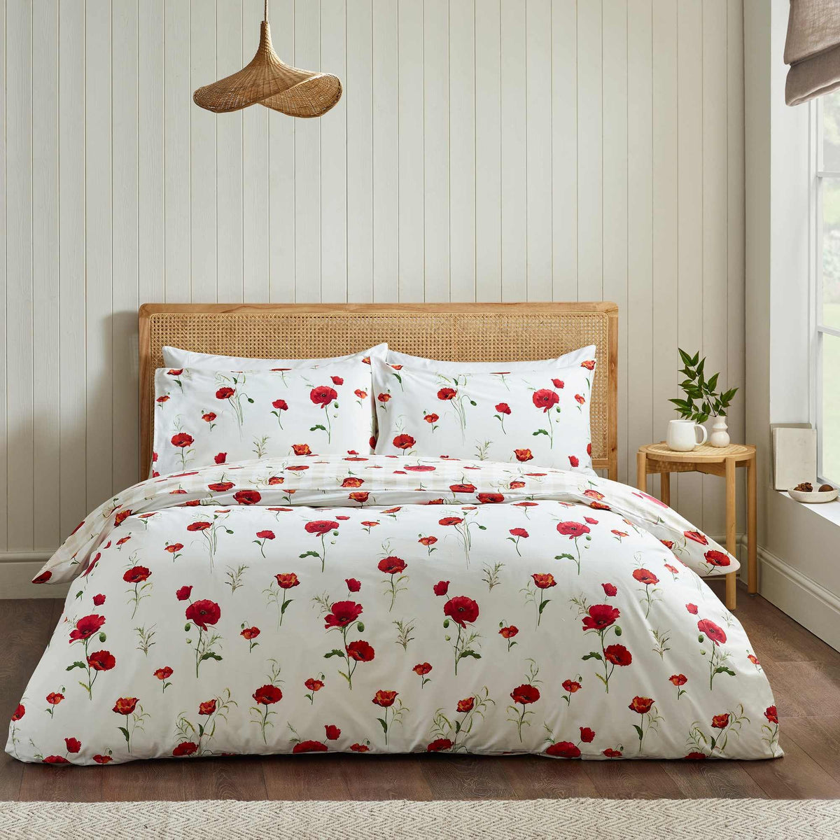 Poppy Red Duvet Cover Set - Double