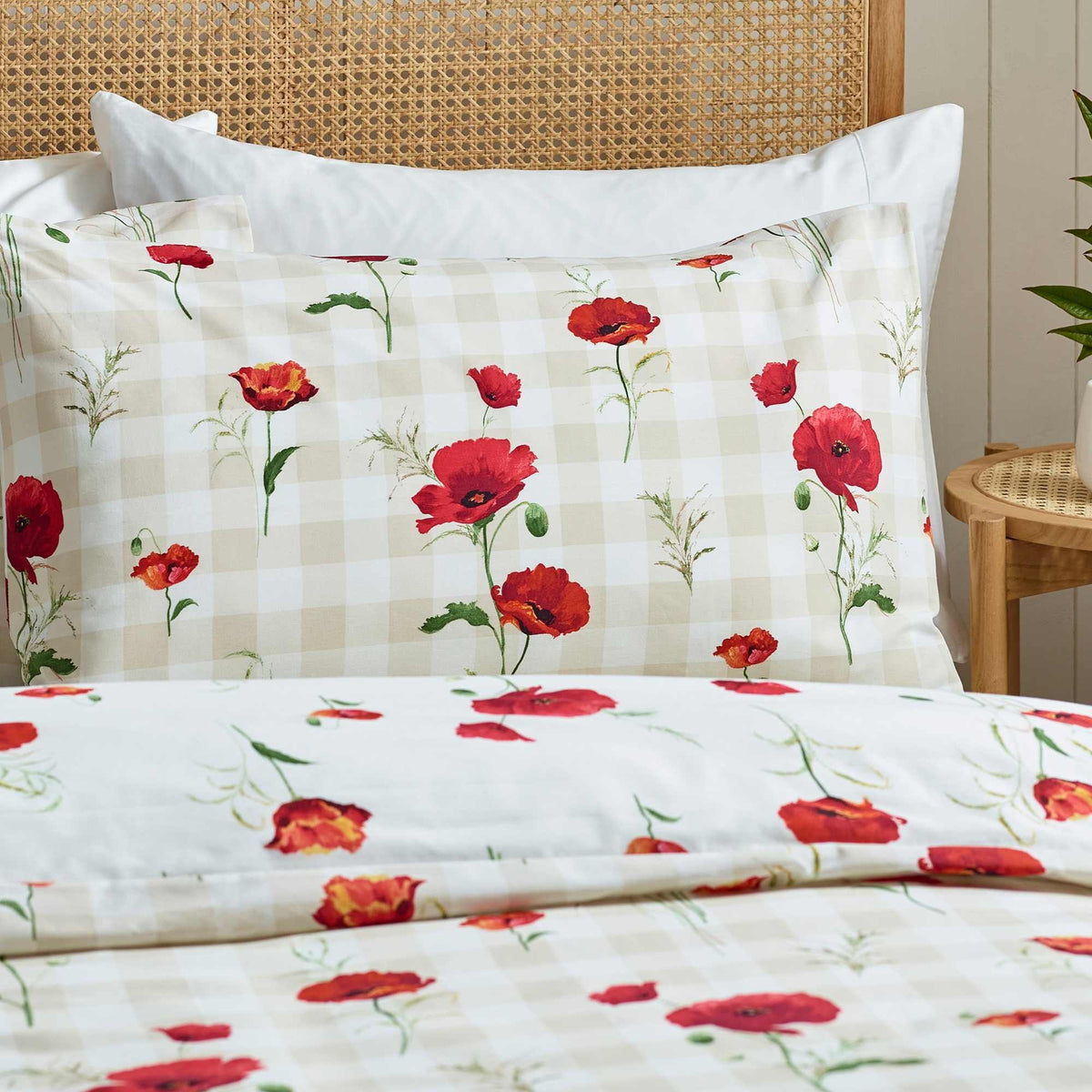 Poppy Red Duvet Cover Set - Double