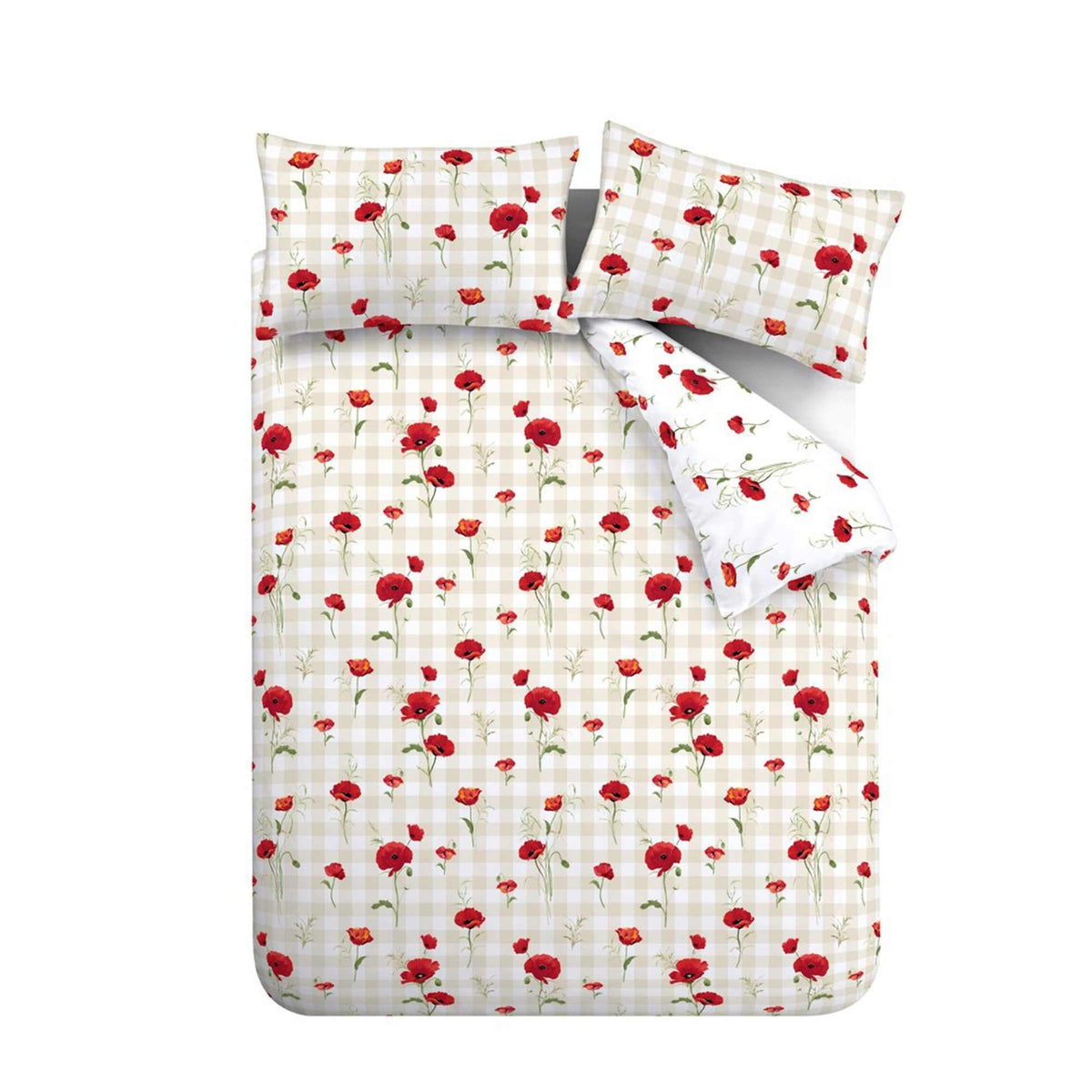 Poppy Red Duvet Cover Set - Double
