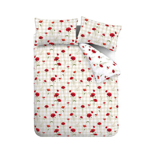 Poppy Red Duvet Cover Set - Double
