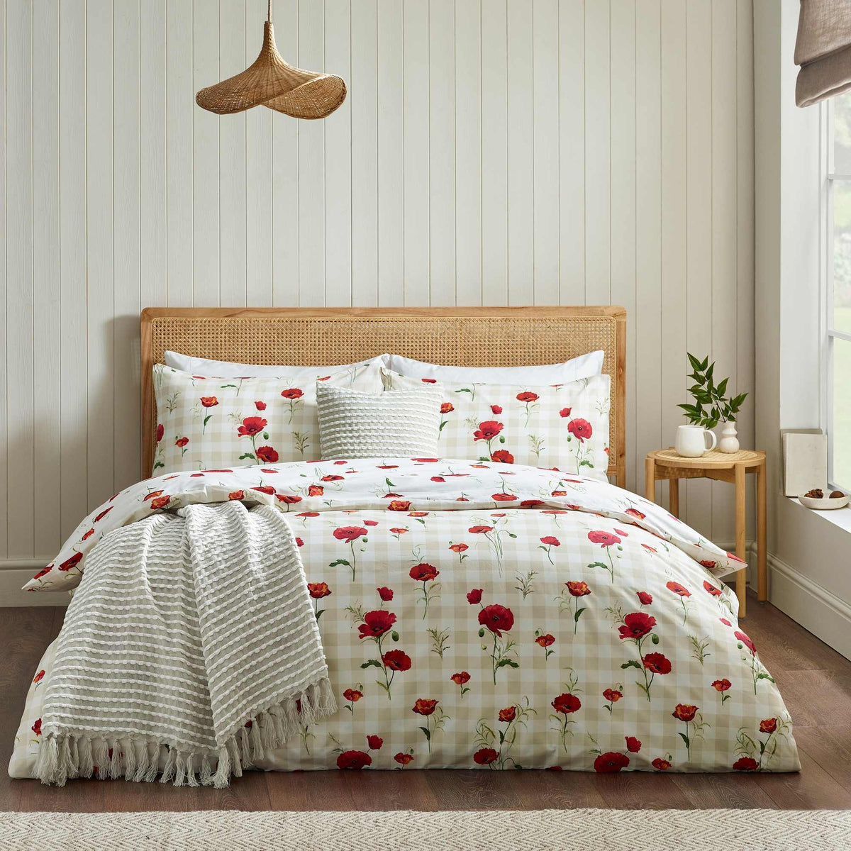 Poppy Red Duvet Cover Set - Double