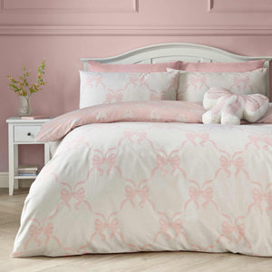 Pretty Bows Pink Duvet Cover Set - Single