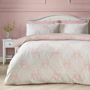 Pretty Bows Pink Duvet Cover Set - King