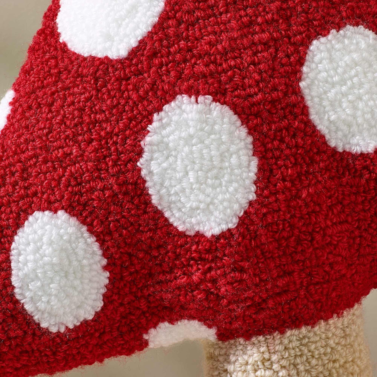 Woodland Crochet Red 3D Filled Cushion