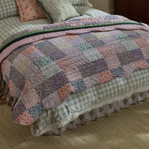 Heirloom Patchwork Pink Bedspread