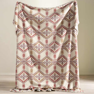 Navajo Fleece Natural Throw