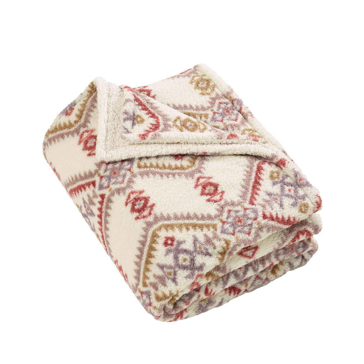 Navajo Fleece Natural Throw