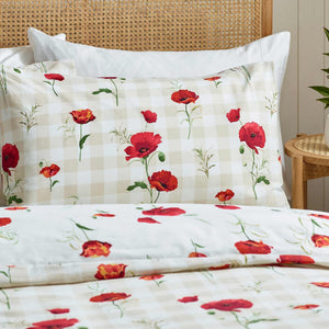 Poppy Red Duvet Cover Set - Single