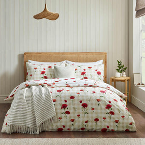 Poppy Red Duvet Cover Set - Single