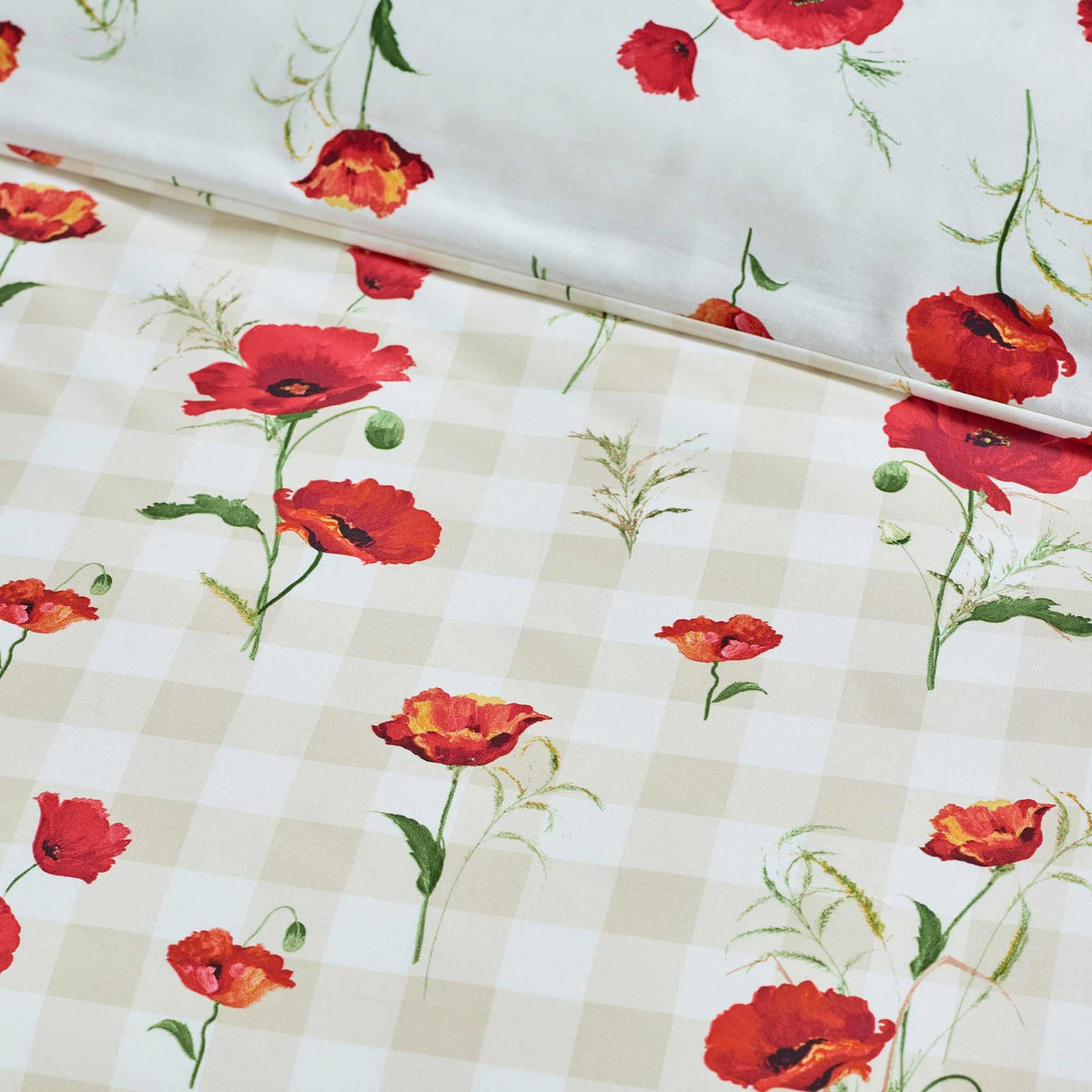 Poppy Red Duvet Cover Set - King
