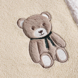 Sherpa Teddy Bear Natural Throw