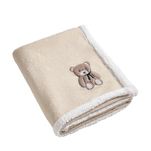 Sherpa Teddy Bear Natural Throw