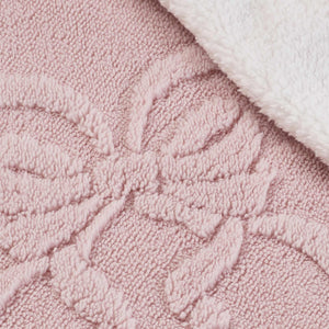 Carved Bow Pink Throw