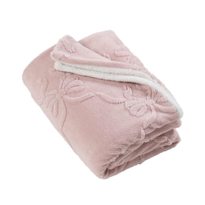 Carved Bow Pink Throw