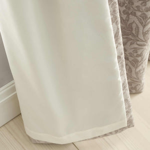 Chenille Leaves Natural Eyelet Curtains - 66" x 72"