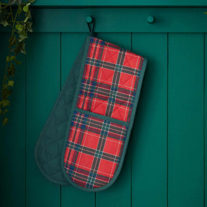 Tartan Check Red / Green Oven Glove