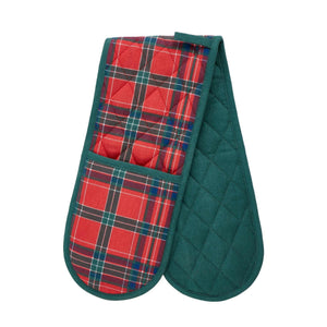 Tartan Check Red / Green Oven Glove