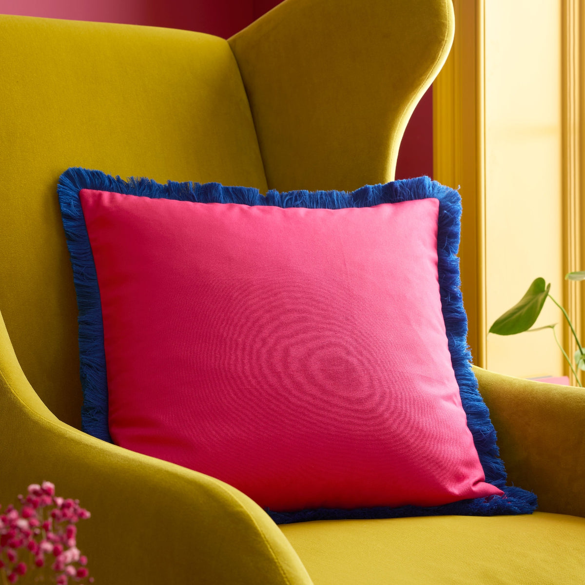 Darling Diagonal Stripe Bright Filled Cushion - 50 x 50cm