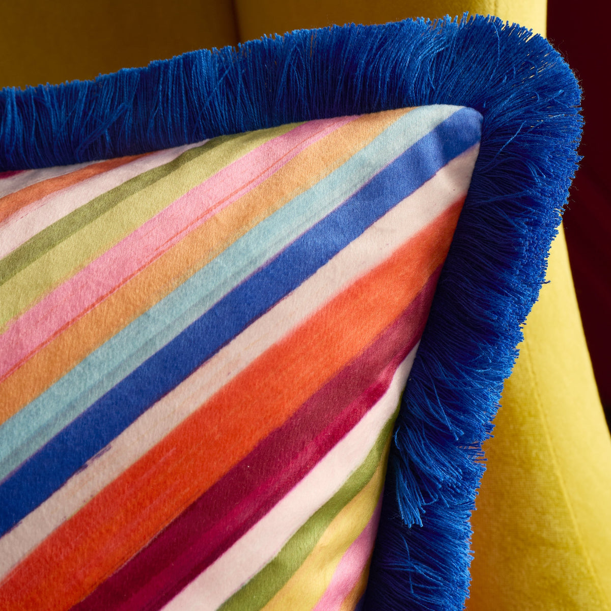 Darling Diagonal Stripe Bright Filled Cushion - 50 x 50cm