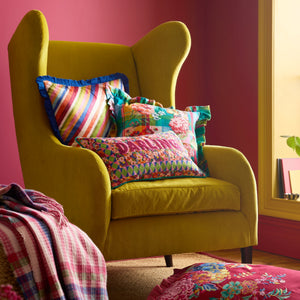 Darling Diagonal Stripe Bright Filled Cushion - 50 x 50cm