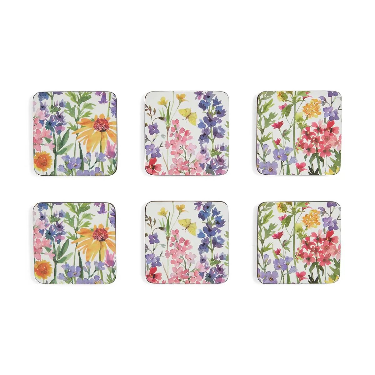 Pimpernel Wildflowers Set of 6 Coasters 10.5cm - TABLEMATS/COASTERS - Beattys of Loughrea