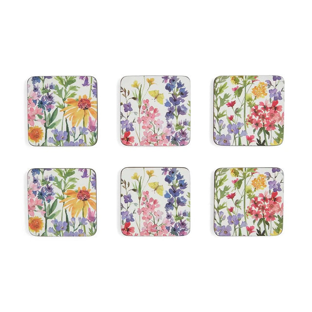 Pimpernel Wildflowers Set of 6 Coasters 10.5cm - TABLEMATS/COASTERS - Beattys of Loughrea