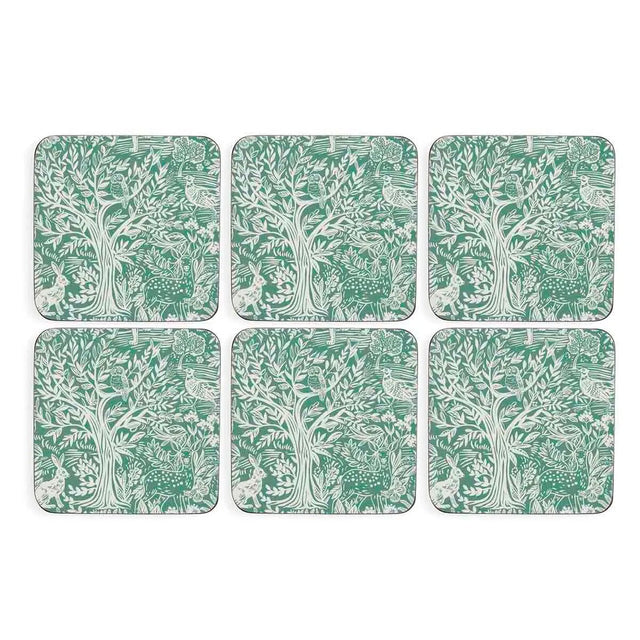 Pimpernel Tapestry Sage Set of 6 Coasters 10.5cm - TABLEMATS/COASTERS - Beattys of Loughrea