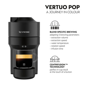 De'Longhi Nespresso Vertuo Pop ENV90.B Capsule Coffee Machine, Black - COFFEE MAKERS / ACCESSORIES - Beattys of Loughrea
