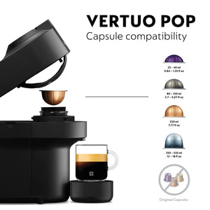 De'Longhi Nespresso Vertuo Pop ENV90.B Capsule Coffee Machine, Black - COFFEE MAKERS / ACCESSORIES - Beattys of Loughrea