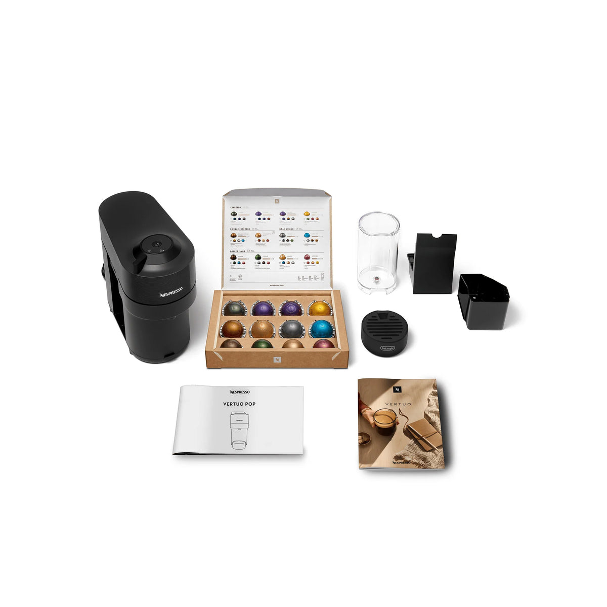 De'Longhi Nespresso Vertuo Pop ENV90.B Capsule Coffee Machine, Black - COFFEE MAKERS / ACCESSORIES - Beattys of Loughrea