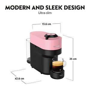 De'Longhi Nespresso Vertuo Pop ENV90.P Capsule Coffee Machine, Pink - COFFEE MAKERS / ACCESSORIES - Beattys of Loughrea