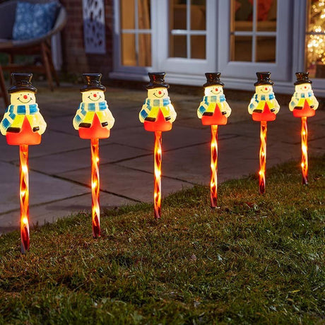 Frosty Decor Path Stakes – Set of 6 - XMAS LIGHTED OUTDOOR DECOS - Beattys of Loughrea