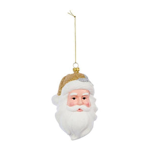 Glitzy Golden Santa Pendant Christmas Tree Ornament - XMAS BAUBLES - Beattys of Loughrea