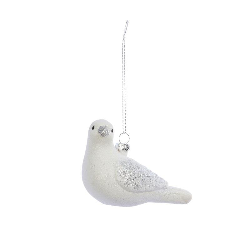 Glitzy Peace Dove Pendant Christmas Tree Ornament - XMAS BAUBLES - Beattys of Loughrea