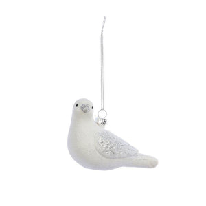 Glitzy Peace Dove Pendant Christmas Tree Ornament - XMAS BAUBLES - Beattys of Loughrea