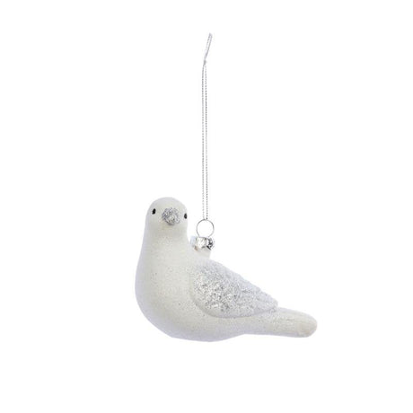 Glitzy Peace Dove Pendant Christmas Tree Ornament - XMAS BAUBLES - Beattys of Loughrea
