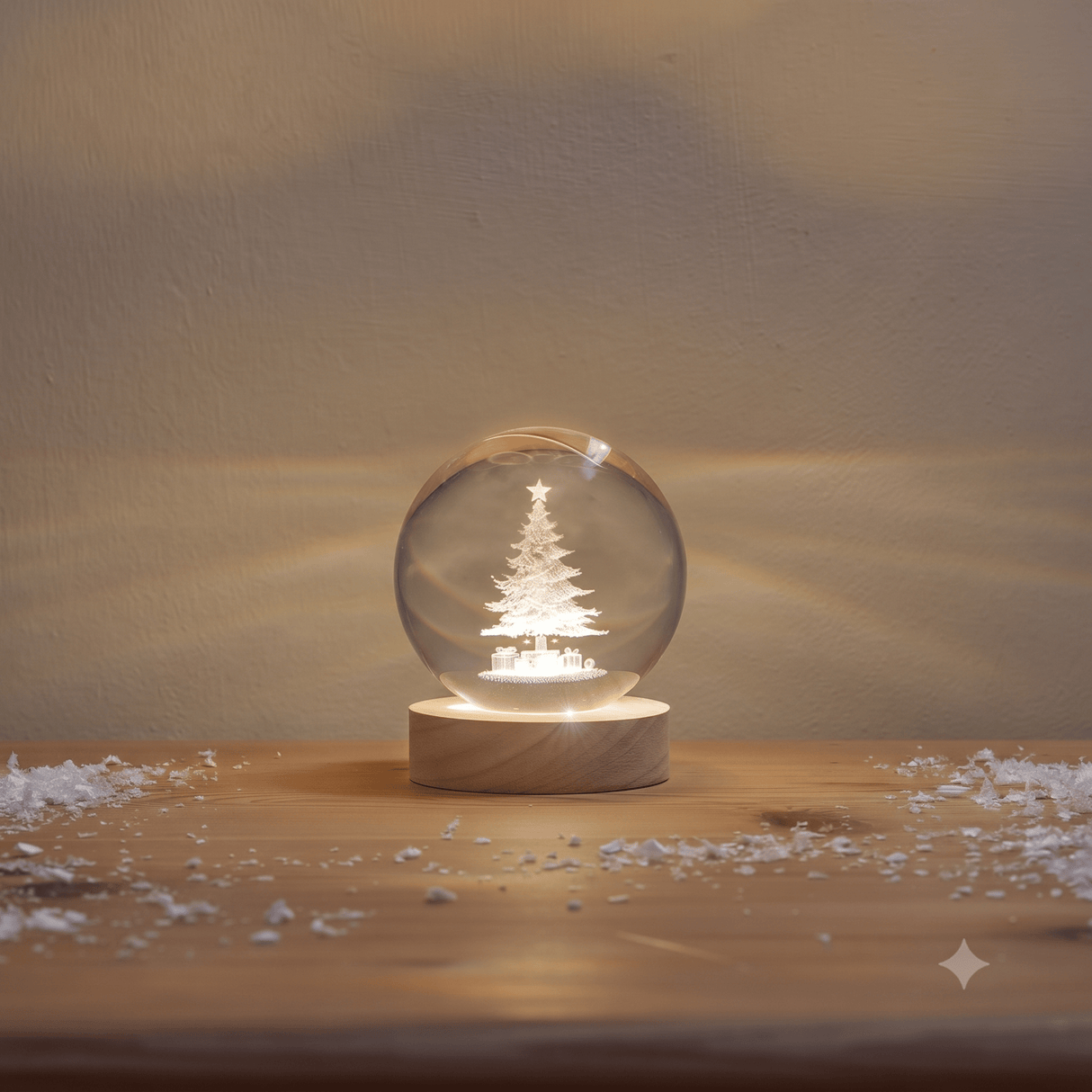 InLit GloBall Illuminated 3D Glass Table Light – Christmas Tree - XMAS CERAMIC WOOD RESIN GLASS ORNAMENTS - Beattys of Loughrea