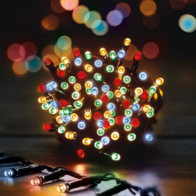 500 LED Multicoloured Christmas Tree String Lights (Low Voltage)
