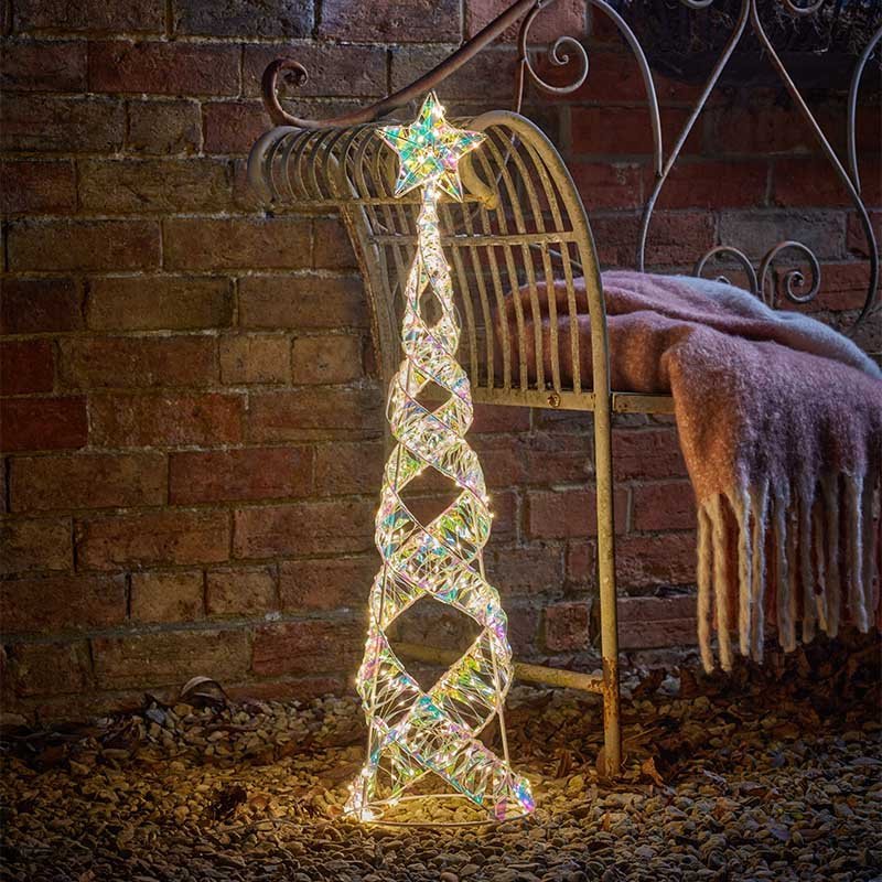 OpaLight Starbelisk Iridescent Christmas Tower Light – 80cm - XMAS ROOM DECORATION - LIGHT UP - Beattys of Loughrea