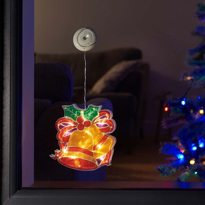 InLit Vintage WindoBells Illuminated Christmas Window Light - XMAS ROOM DECORATION - LIGHT UP - Beattys of Loughrea